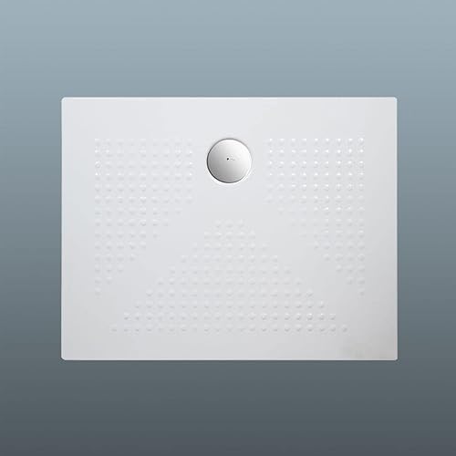 Piatto Doccia 70x90 in Ceramica | Altezza 3 CM | Superficie Antiscivolo | Installazione da Appoggio o Filo Pavimento | Smaltato su 3 Lati, Bianco, 70x90 CM, Ceramica - Honorern