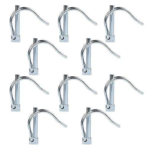 10 Pezzi Perno di Bloccaggio 4*40mm, Perni di Bloccaggio per Rimorchi, Perno di Bloccaggio di Tipo D, Acciaio al Carbonio Zincato - Honorern