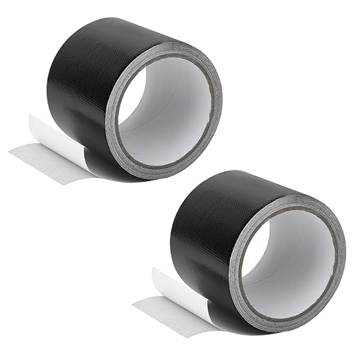 ZMDMAH 2 pezzi di nastro adesivo impermeabile 8 cm x 6 m, nastro adesivo nero, nastro di riparazione tenda, accessori tenda, kit di riparazione per tendalini, telone per camion, kit di riparazione - Honorern