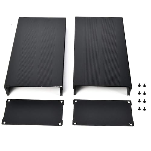 Custodia progetti elettronici Custodia protettiva custodia lega alluminio, scatola giunzione universale 55 x 106 x 200 mm, involucro alluminio che dissipa il calore, guscio, fai da te, ecc - Honorern