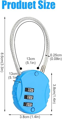 4 pezzi Lucchetto Valigia, Lucchetto Armadietto, Lucchetti per Valigie, Lucchetto con Combinazione, Lucchetto Armadietto Palestra, Lucchetto Zaino, Lucchetto Palestra, Lucchetto per Valigia - Honorern