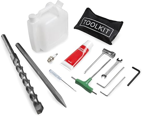 EBERTH Trapano a percussione a benzina con potenza di 1200 watt e forza d'urto di 12 joule, Trapano a scoppio con funzione di percussione, Inclusi punta SDS e scalpello a punta SDS - Honorern