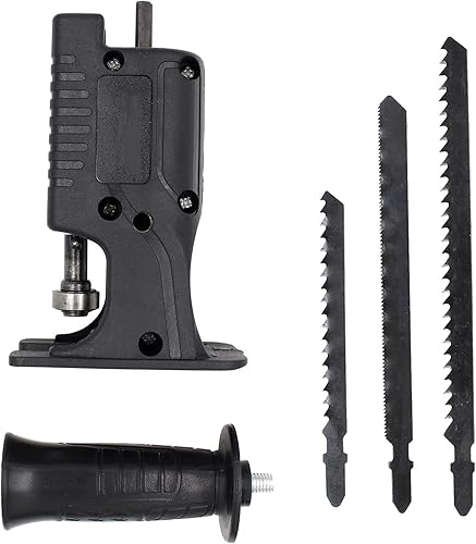 Trapano elettrico modificato sega elettrica, adattatore per sega alternativa, sciabola per uso domestico potenza a jig, strumento portatile per il taglio del legno con 3 lame per sega set di - Honorern
