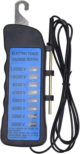 Luqeeg Tester di Tensione del Recinto del Neon 12kv, 8 Luci Dell'indicatore del Neon Tester Elettrico Impermeabile del Recinto Attrezzatura Agricola del Cercatore di Guasti, 2000-12000V - Honorern