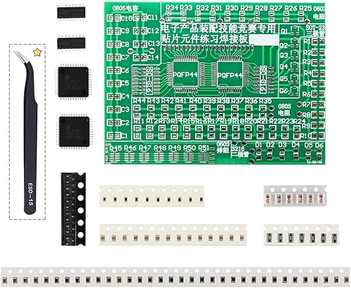 SMD SMT Pratica di Saldatura Fai da Te Allenamento di Saldatura Scheda PCB con Pinzette - Honorern