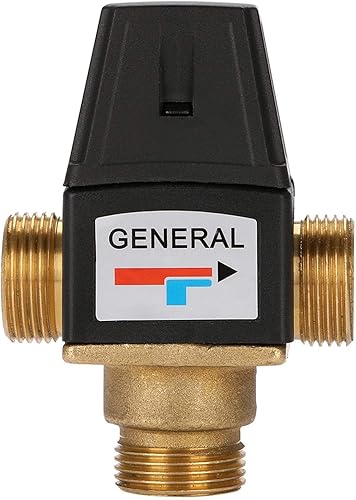 Miscelatore termostatico, valvola termostatica a 3 vie, DN20(G3/4), filettatura esterna, in ottone, termostato, valvola di miscelazione per scaldabagno solare, sistema doccia, controllo della - Honorern