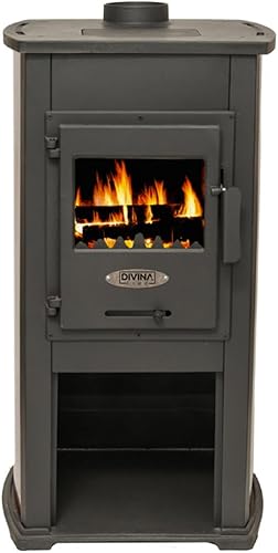 Stufa a legna in ghisa KATERINA 8,45 KW L 47 x P 40 x H 94 Beige - Honorern