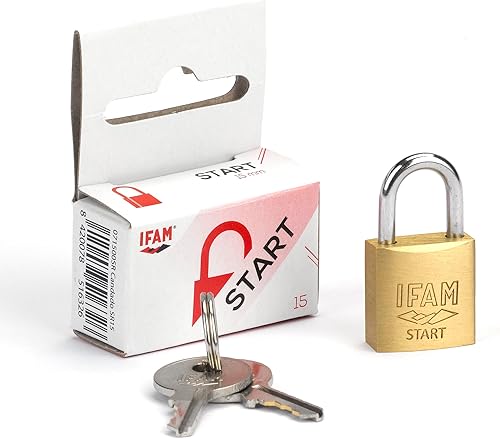 SR15 - Lucchetto antifurto per principianti, 15 mm, arco normale, doppio blocco, con 2 chiavi seghettate, forte e affidabile, ideale per valigie, armadi, cassetti - Honorern