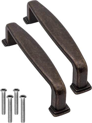 2 maniglie per mobili antichi, cassetti e armadi, design bronzo, 106 x 25 mm - Honorern