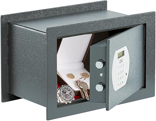 BURG-WÄCHTER - Cassaforte da parete con serratura a combinazione, 10,6 l, 9,98 kg, Pure-Safe PSW 120 E, colore: antracite, esterno: 254 x 360 x 195 cm (A x L x P) - Honorern