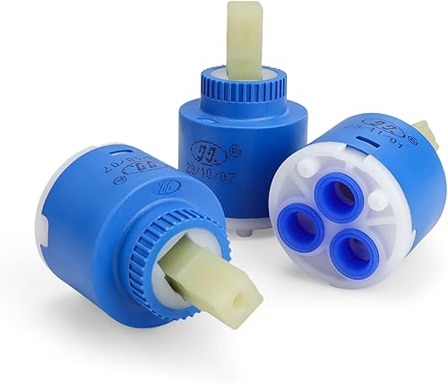Cartuccia Rubinetto Miscelatore, 3 Pezzi Cartucce per Miscelatore, Cartuccia Miscelatore Superficie liscia, Resistente Resistente All'usura Essere Utilizzata lavandino, Doccia, Vasca Bagno - Honorern