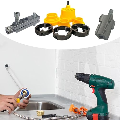 Utensile Per Filettare Tubi PVC - Kit Filettatura Manuale Per Tubi Idrici | Taglio Interno Esterno, Set Maschi e Filieri, Utensile Manuale per Idraulica Regolabile per Tubi, Facile Utilizzo - Honorern