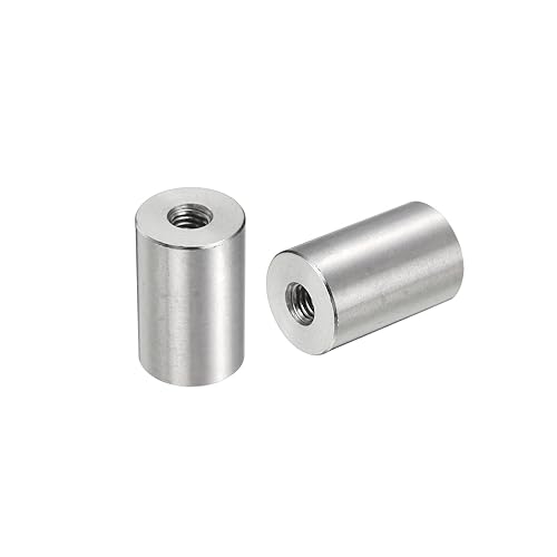 5Pz Dadi Connettore Rotondo M6, Dado Accoppiamento Acciaio Inossidabile 304 Lunghezza 25mm/1' Dado Perno Barra Asta Manicotto Lunghezza Staffa M6x25x16mm - Honorern