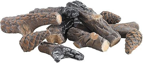 pila Decorazione: Rami Decorativi e pigne per stufe a bioetanolo, 10 Pezzi (Decorazione Legna pila) - Honorern