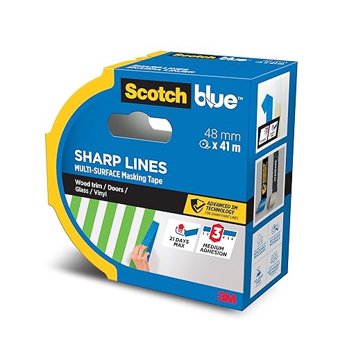 Scotch Blue Sharp Lines, nastro adesivo per mascheratura, 48 mm x 41 m, 1 rotolo/confezione, sorgenti controllate PEFC SGSCH-PEFC-COC-110078 - Honorern