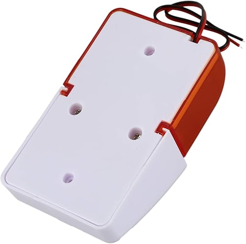 Mini Wired Strobe Warning Siren Durevole Dc 12V Allarme Suono Lampeggiante Luce Suono Corno di Allarme Sicurezza Domestica 115Db Arancione - Honorern