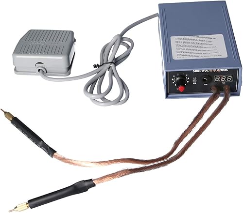 Hancaner - Saldatrice a punti fai da te, 5000 W, 6200 mAh, 0-800 A, corrente regolabile, per set di saldatrici a punti - Honorern