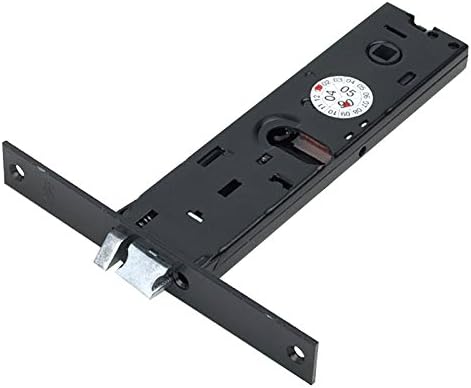 Serratura Elettrica Da Fascia Stretta '970' Per Porte In Alluminio. Con Scrocco, Finitura Verniciata Nera. Foro Ovale Per Cilindro, Scrocco E Pistone Di Ricarica Reversibili. Vite Di Fissaggio Per Cilindro. Senza Cilindro. Alimentazione 12V. - Honorern