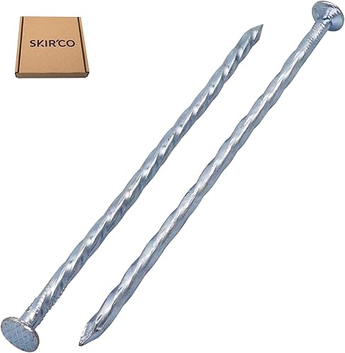 SKIR'CO 50 chiodi quadrati in acciaio intrecciati, 4,0 x 120 mm, chiodi in acciaio zincato, chiodi per la lavorazione del legno, chiodi quadrati - Honorern