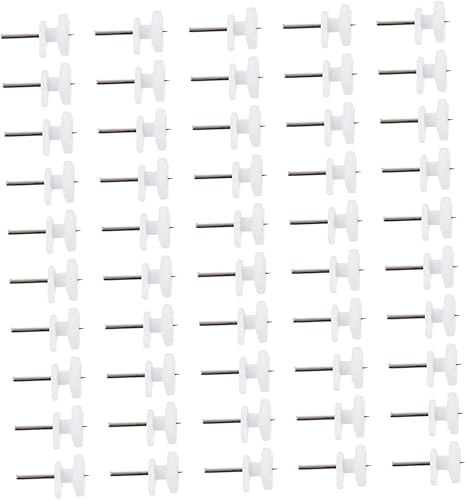 50 Pezzi Nessun del gancio della traccia chiodi appendiabiti per foto l'immagine aggancia i chiodi gancio per quadro portafotografie accessori per appendiabiti AbS bianca - Honorern