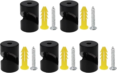 Create idea 5 Set Decentralizzatore Filo Nero Con Viti Tubo Di Espansione Cavo A Parete Soffitto Decentralizzatore Gancio A V Cavo Fissaggio Clip In Plastica Per Lampade Lampadari - Honorern