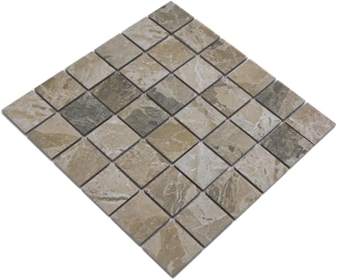 mosaico Mosaico in ceramica Piazza Marrone sabbia Effetto pietra - Honorern