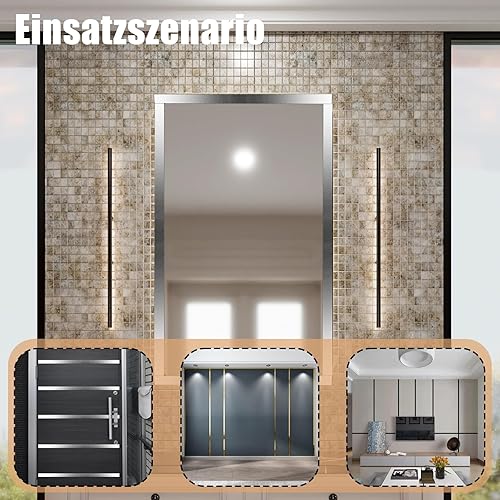 Listello da Parete, 5m x 1,5cm Modanatura da Parete in Acciaio Inossidabile, Modanatura Autoadesiva in Acciaio Inox, Modanatura Metallica Flessibile Autoadesiva, per Specchi, Mobili, Oro - Honorern