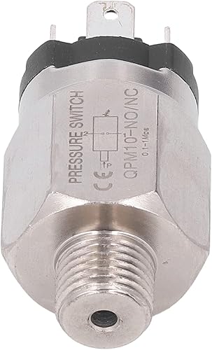 Pressostato Pneumatico a Membrana Regolabile con Filettatura da 1/4 Pollice Sostituzione Pressostato in Gomma in Acciaio Inossidabile 0,1-1,0 Mpa per Pompa con Coperchio Isolante - Honorern