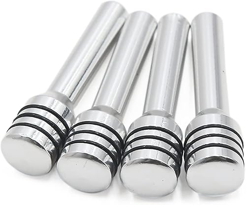 Interno Porta Serratura Pomello Tirare Perni Argento Tono (Set di 4) - Honorern