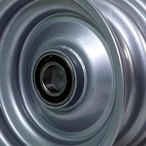 1 Ruota Completa 3.50-8 e Camera D'aria - Pneumatici Wanda con Cerchio in Acciaio + 2 Cuscinetti a Sfera 6205rs, Centro 25 mm - per Haybob, Rastrello, Girafieno - Honorern