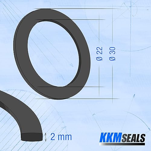Guarnizione Gomma O-ring Piana in EPDM - O Ring Guarnizioni Idrauliche - Oring Rondelle Gomma - O'ring a Rubinetto Cucina - 25 Pezzi (30x20x3 mm) - Honorern