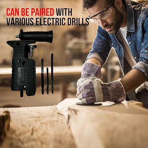 Kit Adattatore Per - Seghetto Alternativo Portatile, Adattatore Per Seghetto Alternativo Trapano Elettrico Ad Alta Resistenza | Accessorio Trapano Per Multifunzionale Strumento Modificato - Honorern