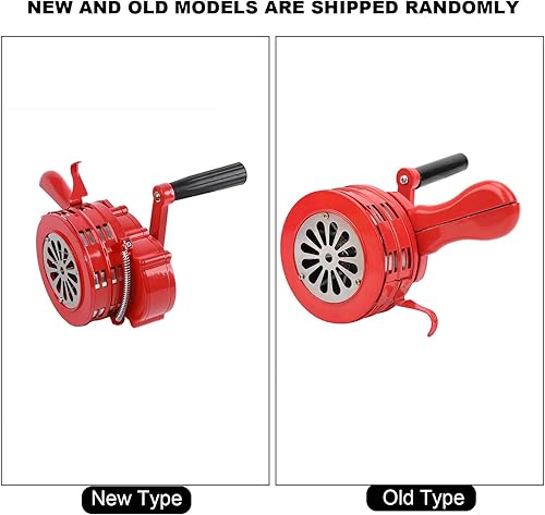 Sirena a Manovella Rossa Allarme Portatile Manuale per Truppe in Allarme 120DB - Honorern