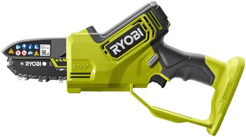 Ryobi - Potatura a mano 18 V ONE+ - Brushless/motore senza carboni, guida 10 cm, 6 m/s, tenditrice senza attrezzi - Piccola potatura, collegamento regolare e domestica - senza batteria - Honorern