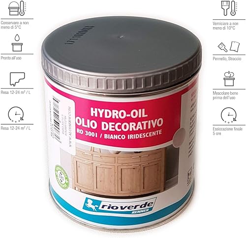 Rio verde - Renner - Olio decorativo per legno 2 in 1 / RO3000 - Trasparente - Honorern