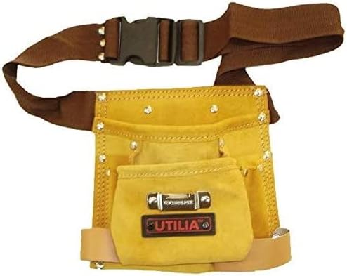 BORSA CARPENTIERE IN CROSTA singola UTILIA + 2 PORTAMARTELLO CINTURA MURATORE - Honorern