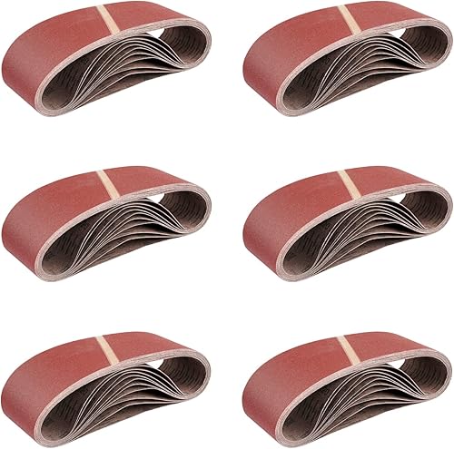 Nastri Abrasivi in Tessuto │ 10 pezzi │ 75 x 533 mm │ Mixpack (2 x grana 40/60/80/120/180 ciascuno) │ per levigatrici a nastro │ Carta Abrasiva │ Set di Nastri Abrasivi - Honorern