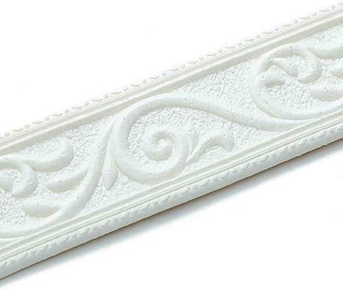 Adesivi da Parete Modanatura autoadesiva in Schiuma Trim Decorazione da Parete 3D Bordi per Camera da Letto(White) - Honorern