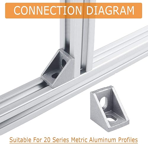 Morsetto ad angolo retto 35 pz 2020 supporto ad angolo retto guarnizione ad angolo retto per estrusioni serie 20 fissaggio ad angolo retto attacco di rinforzo per macchina da taglio stampante 3D - Honorern