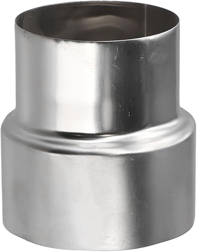 Adattatore per canna fumaria in acciaio inox, riduttore per tubi della stufa, per sistemi di riscaldamento e ventilazione (Ø60 mm/Ø50 mm) - Honorern