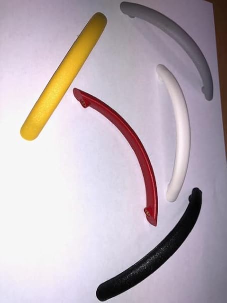 10 pezzi maniglie per mobili in plastica 5 differenti colorazioni interasse 96 mm incluse viti per il montaggio (GIALLO) - Honorern