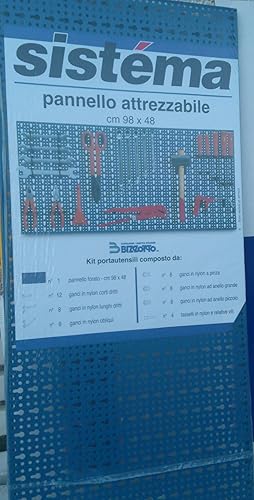 Pannello Forato Lamiera 98x46 52 Ganci Portautensili - Honorern