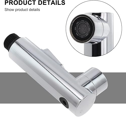 Rubinetto della Cucina Testa Spruzzatore G1/2 Collegamento Estrarre Ugello Doccia Bagno Lavello Rubinetto ABS (nero) - Honorern