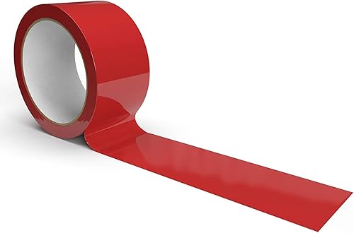 NASTRO ADESIVO ROSSO 1 ROTOLO 50mm x 66 Mt ALTA QUALITA' DA IMBALLO RED - Honorern