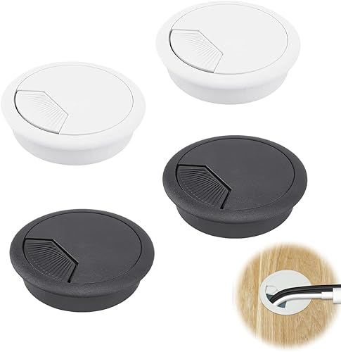 4 Pezzi Passacavi Scrivania Passacavi da Scrivania Copertura per Foro del Cavo 60mm Passacavo per Scrivania Scrivania Passacavi,per Organizzare Filo per Casa e Tavolo ddell’ufficio - Honorern