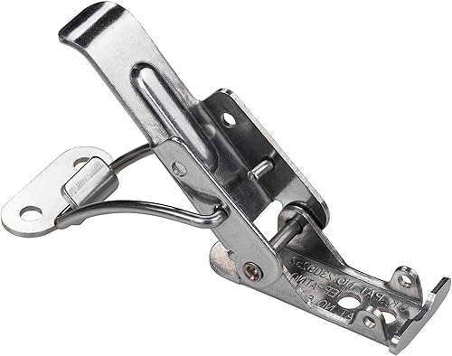 Gedotec, chiusura a leva in metallo con controparte, serratura per cassetta da avvitare, in acciaio brunito opaco, 2 pezzi - Honorern