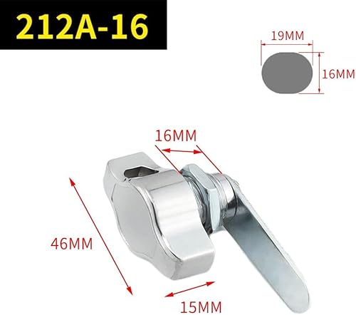 Serratura a camma senza chiave, serratura a camma in lega di zinco per cassette postali, cassetti, armadietti (30 mm) - Honorern