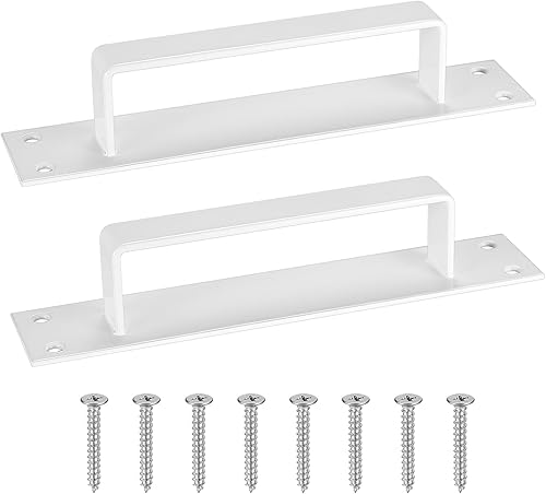 2 Pz Maniglia Porta in Alluminio, Maniglia per Porta Bianche, Maniglia Porta Scorrevole Retrò, 220mm Maniglie Porte Scorrevoli, Maniglia per Armadietti Armadio Cucine Garage Mobili - Honorern