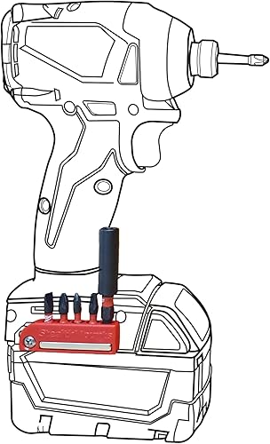 StealthMounts Milwaukee - Porta punte magnetico M18, organizer per punte da trapano, perfetto per trapani e impatti Milwaukee M18 (confezione da 2) - Honorern