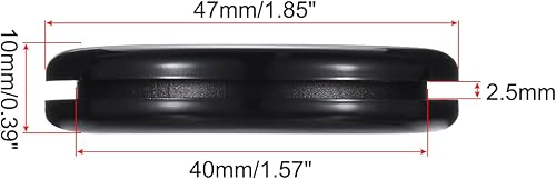 Guarnizione in Gomma Rotonda a Doppia Faccia Diametro Montaggio 40mm ID 35mm per Protezione Cavi 10pz - Honorern